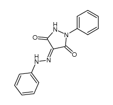 1-Phenyl-4-(2-phenylhydrazono)pyrazolidine-3,5-dione Structure