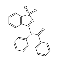 3-(Benzoylphenylamino)-1,2-benzisothiazole 1,1-dioxide structure