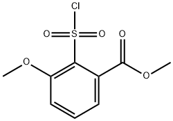 2-(chlorosulfonyl)-3-methoxybenzoic acid methyl ester结构式