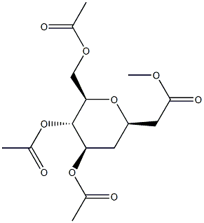 2,6-Anhydro-3-deoxy-D-gluco-heptitol 1,4,5,7-tetraacetate structure