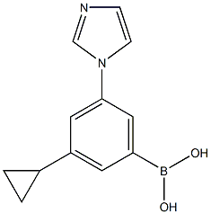 3-Cyclopropyl-5-(imidazol-1-yl)phenylboronic acid结构式