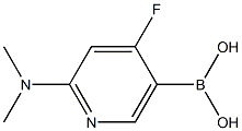4-Fluoro-2-(dimethylamino)pyridine-5-boronic acid结构式