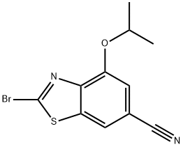 2-Bromo-4-isopropoxybenzo[d]thiazole-6-carbonitrile structure