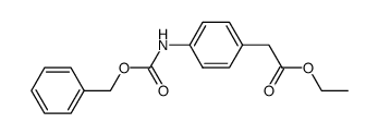 ethyl N-4-(((benzyloxy)carbonyl)amino)phenylacetate结构式