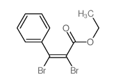 2-Propenoic acid,2,3-dibromo-3-phenyl-, ethyl ester结构式