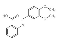 Benzoic acid,2-[[(3,4-dimethoxyphenyl)methylene]amino]- structure