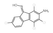 9H-Fluoren-9-one,2-amino-1,3,4,7-tetrachloro-, oxime Structure