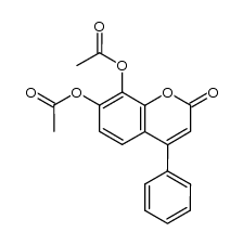 (8-acetyloxy-2-oxo-4-phenylchromen-7-yl) acetate Structure