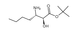 tert-butyl 3(S)-amino-2(S)-hydroxyheptanoate结构式