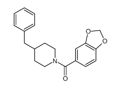 1,3-benzodioxol-5-yl-(4-benzylpiperidin-1-yl)methanone结构式