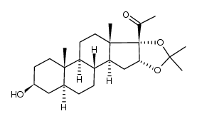 3β,-hydroxy-16α,17α-isopropylidenedioxy-5α-pregn-20-one结构式