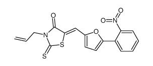 (5E)-3-Allyl-5-{[5-(2-nitrophenyl)-2-furyl]methylene}-2-thioxo-1, 3-thiazolidin-4-one结构式