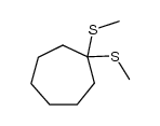 1,1-bis(methylthio)cycloheptane Structure
