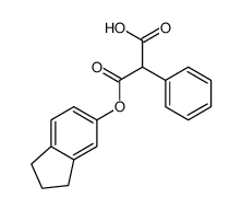 (2,3-dihydro-1H-inden-5-yl) hydrogen phenylmalonate结构式
