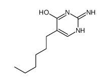 2-amino-5-hexyl-1H-pyrimidin-6-one结构式