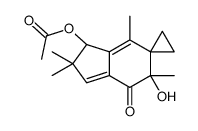 [(1S,5R)-5-hydroxy-2,2,5,7-tetramethyl-4-oxospiro[1H-indene-6,1'-cyclopropane]-1-yl] acetate Structure