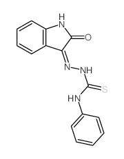 1-[(2-oxoindol-3-yl)amino]-3-phenyl-thiourea结构式