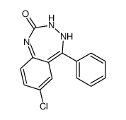 7-chloro-5-phenyl-3,4-dihydro-1,3,4-benzotriazepin-2-one结构式