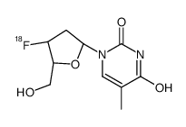 1-[(2R,4S,5R)-4-fluoranyl-5-(hydroxymethyl)oxolan-2-yl]-5-methylpyrimidine-2,4-dione Structure