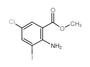 2-氨基-5-溴-3-碘苯甲酸甲酯结构式