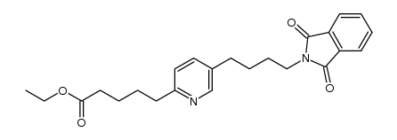 5-{5-[4-(1,3-Dioxo-1,3-dihydro-isoindol-2-yl)-butyl]-pyridin-2-yl}-pentanoic Acid Ethyl Ester结构式