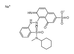sodium 6-amino-5-[[2-[(cyclohexylmethylamino)sulphonyl]phenyl]azo]-4-hydroxynaphthalene-2-sulphonate structure