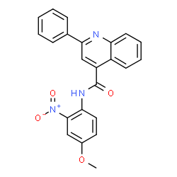 N-(4-methoxy-2-nitrophenyl)-2-phenylquinoline-4-carboxamide结构式