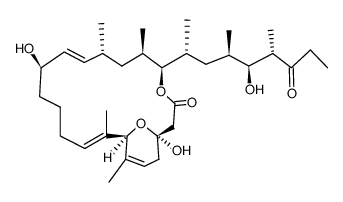 13-O-De(2,6-dideoxy-β-D-arabino-hexopyranosyl)venturicidin B structure