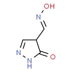 1H-Pyrazole-4-carboxaldehyde, 4,5-dihydro-5-oxo-, 4-oxime (9CI) structure