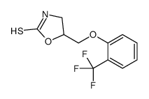 5-[[2-(trifluoromethyl)phenoxy]methyl]-1,3-oxazolidine-2-thione Structure