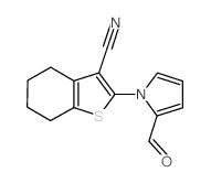 2-(2-FORMYL-1H-PYRROL-1-YL)-4,5,6,7-TETRAHYDRO-BENZO[B]THIOPHENE-3-CARBONITRILE结构式