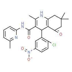 4-{2-chloro-5-nitrophenyl}-2,7,7-trimethyl-N-(6-methyl-2-pyridinyl)-5-oxo-1,4,5,6,7,8-hexahydro-3-quinolinecarboxamide picture