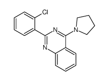 2-(2-chlorophenyl)-4-pyrrolidin-1-ylquinazoline结构式