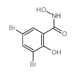 Benzamide,3,5-dibromo-N,2-dihydroxy- Structure