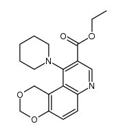 10-piperidin-1-yl-1H-[1,3]dioxino[5,4-f]quinoline-9-carboxylic acid ethyl ester Structure