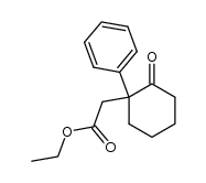 2-(ethoxycarbonylmethyl)-2-phenylcyclohexanone Structure