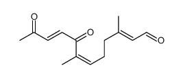 (2E,6E,9E)-3,7-Dimethyl-8,11-dioxo-2,6,9-dodecatrienal结构式