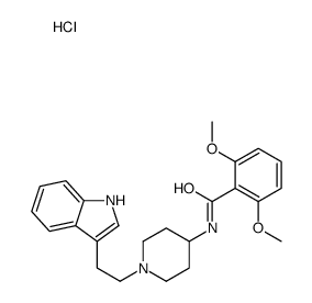 N-[1-[2-(1H-indol-3-yl)ethyl]piperidin-4-yl]-2,6-dimethoxybenzamide,hydrochloride结构式