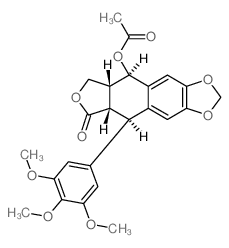 Picropodophyllin, acetate Structure