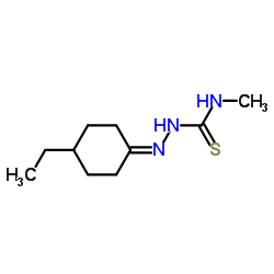 Hydrazinecarbothioamide, 2-(4-ethylcyclohexylidene)-N-methyl- (9CI) structure