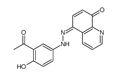 5-[(3-acetyl-4-hydroxyphenyl)hydrazinylidene]quinolin-8-one Structure