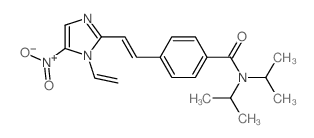 Benzamide,4-[2-(1-ethenyl-5-nitro-1H-imidazol-2-yl)ethenyl]-N,N-bis(1-methylethyl)- picture