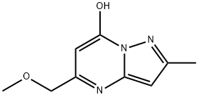 Pyrazolo[1,5-a]pyrimidin-7-ol, 5-(methoxymethyl)-2-methyl- structure