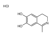 1-methyl-3,4-dihydroisoquinolin-2-ium-6,7-diol,chloride Structure