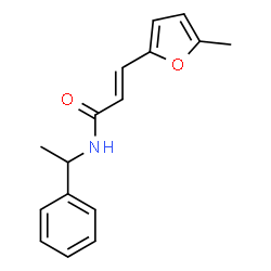 (2E)-3-(5-methylfuran-2-yl)-N-(1-phenylethyl)prop-2-enamide structure