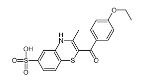 2-(4-ethoxybenzoyl)-3-methyl-4H-1,4-benzothiazine-6-sulfonic acid Structure