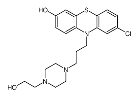 8-chloro-10-{3-[4-(2-hydroxy-ethyl)-piperazin-1-yl]-propyl}-10H-phenothiazin-3-ol结构式