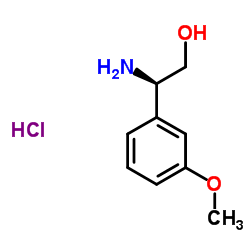 (R)-2-氨基-2-(3-甲氧基苯基)乙醇盐酸盐结构式