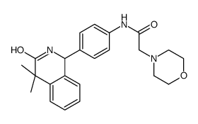 4'-(4,4-Dimethyl-3-oxo-1,2,3,4-tetrahydroisoquinolin-1-yl)-2-morpholinoacetanilide Structure