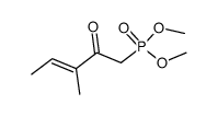 [(E)-3-Methyl-2-oxo-3-pentenyl]phosphonic acid dimethyl ester structure